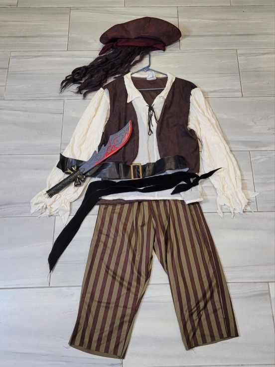 6 Pc Adult Pirate Halloween Costume