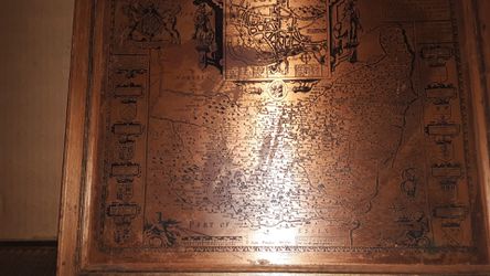 England copper framed map