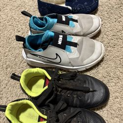 Boys Shoes - Nike size 2, Slippers & Cleats size 13