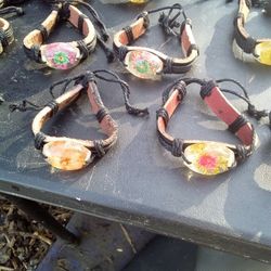 Leather Dried Flower Brackets In Resin 