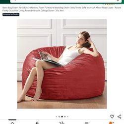 Bean Bag Chair, RED