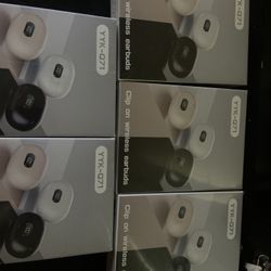 Clip on wireless earbuds