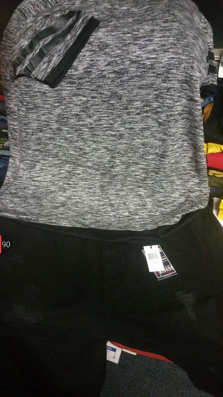 Shirt 3x pants size 46 all black