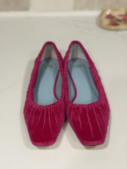 Frances Valentine - Britta Ruched Flat - Fuchsia Pink - Size 7 1/2 Women - Brand New
