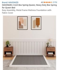 HAVONIZD 2 Inch Queen Box Spring