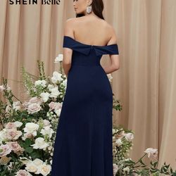 Shein Blue off the Shoulder