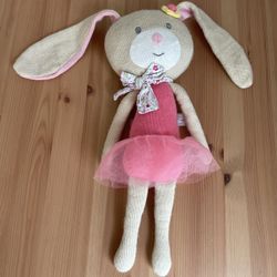 Easter Bunny Ballerina Rabbit Knit Plush Stuffed Animal Girls 