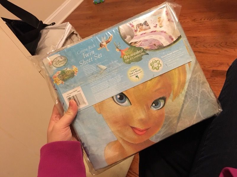 New Disney Tinkerbell girls twin sheet set