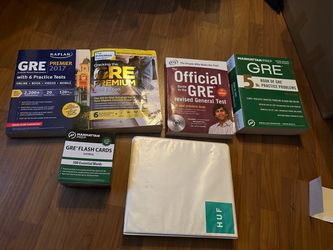 GRE Prep Books and Flash Cards Bundle