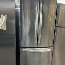Lg 30”Wide French Style Stainless Steel Refrigerator 