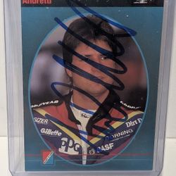 Michael Andretti Signed Racing Card Personal Profile IndyCar Auto Collectible
