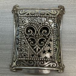 BRIGHTON NIGHT LIGHT COVER TWILIGHT HEART SILVER TONE