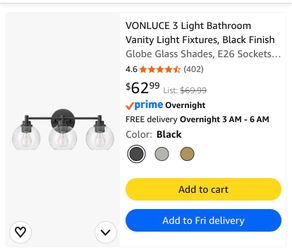 VONLUCE 3 Light Bathroom Vanity