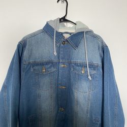 Men Hoodied Jean Jacket 