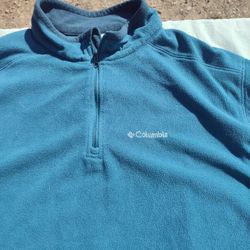 Columbia fleece quarter zip up Warm Green #fleece