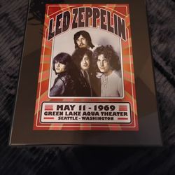 Led Zeppelin Frame 11 in x 14 inch GLASS NEW 