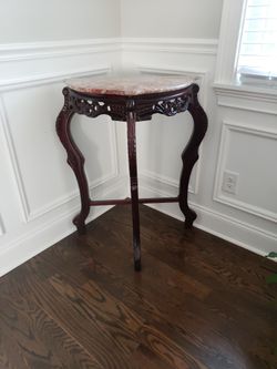 Accent Table With Marble Top