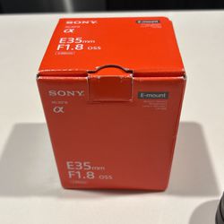 Sony E35mm F1.8 oss E-Mount Lens