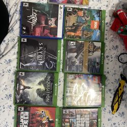 Various xbox, ps5, and switch games
