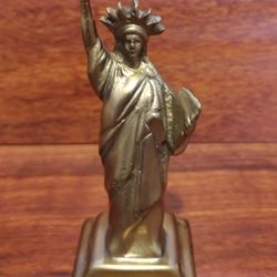 Restoration Hardware Brass Statue of Lady Liberty Figurine Ornament 