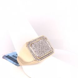 Diamond Gold Ring 10K Solid New 