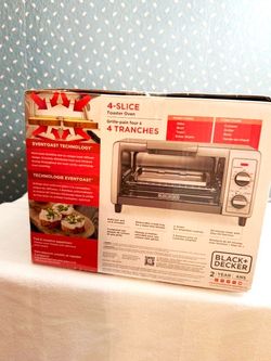 New,BLACK+DECKER 4 Slice Toaster Oven &ndash; Silver
