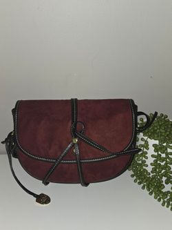 London Fog NEWBURY SADDLE GARNET RED BAG crosbody