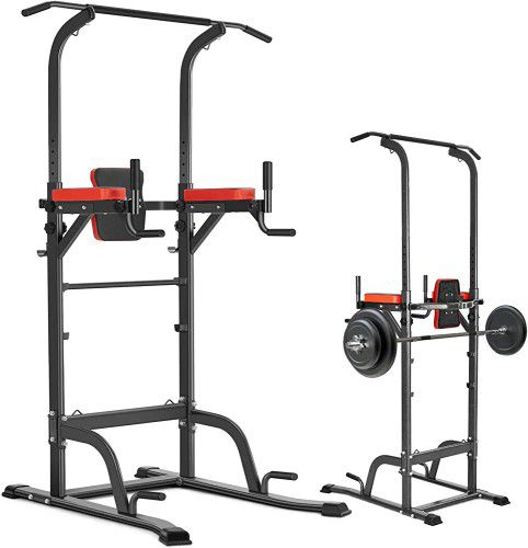 power tower pull up workout dip station adjustable dip stands multi-function home gym