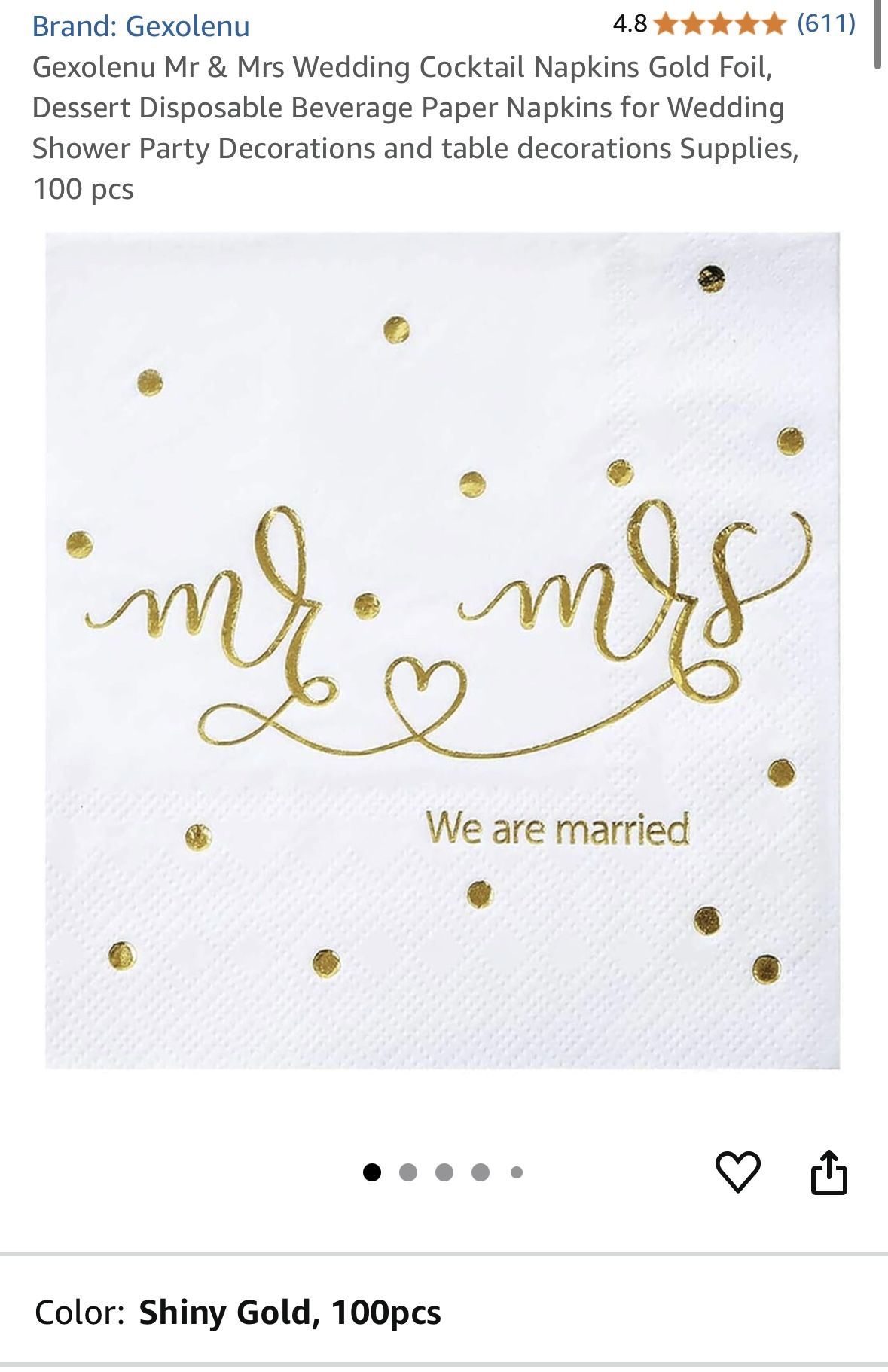 Mr. & Mrs. Cocktail Napkins