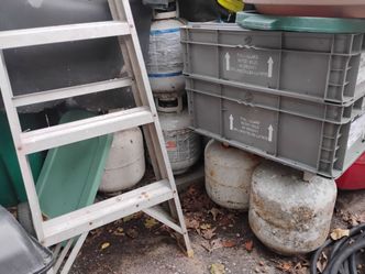 Several propane tanks