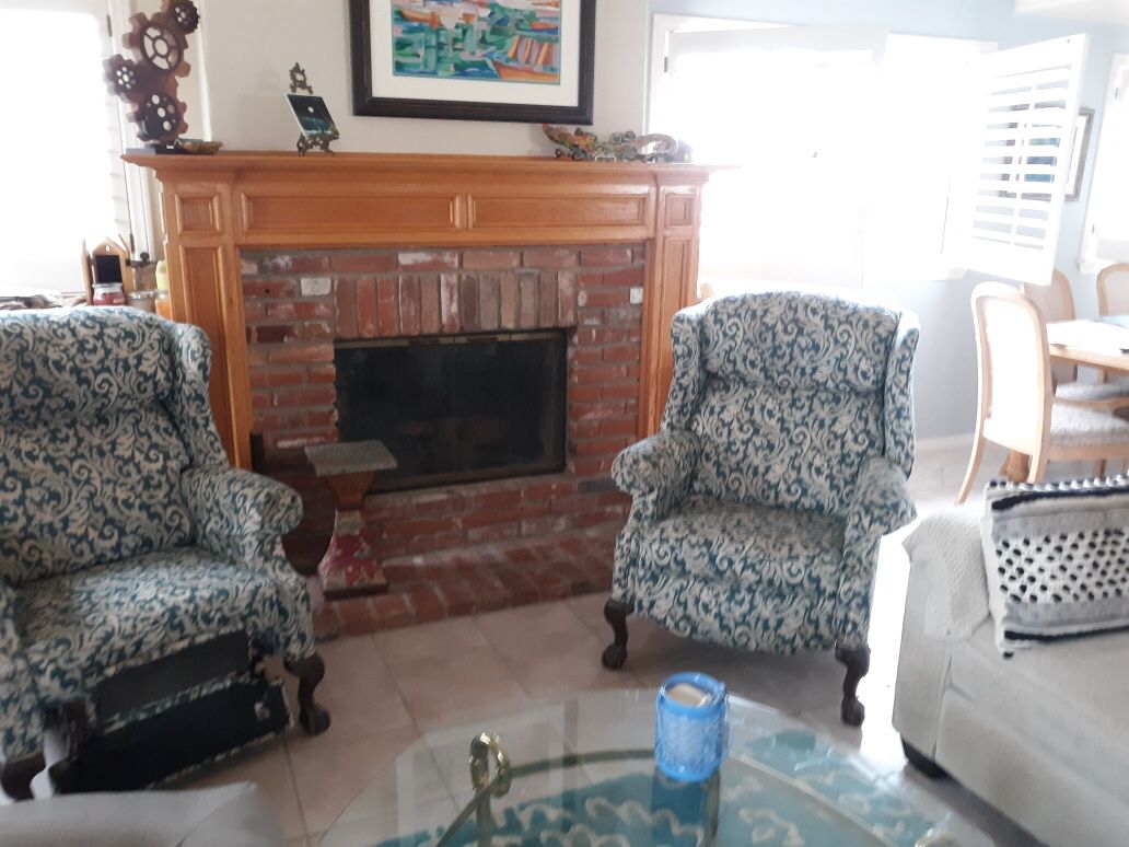 Newly reupholstered recliner chairs