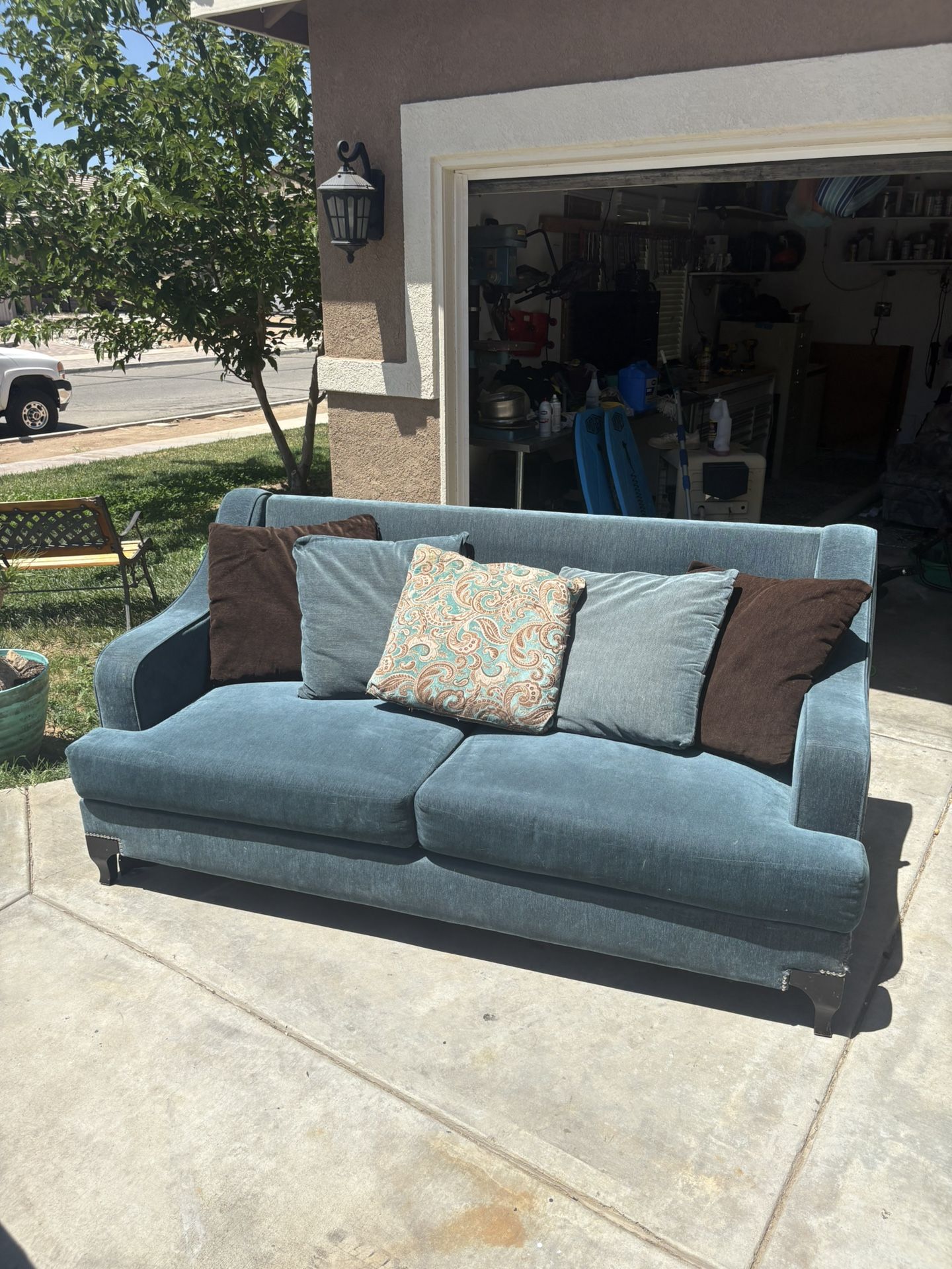 Blue couch