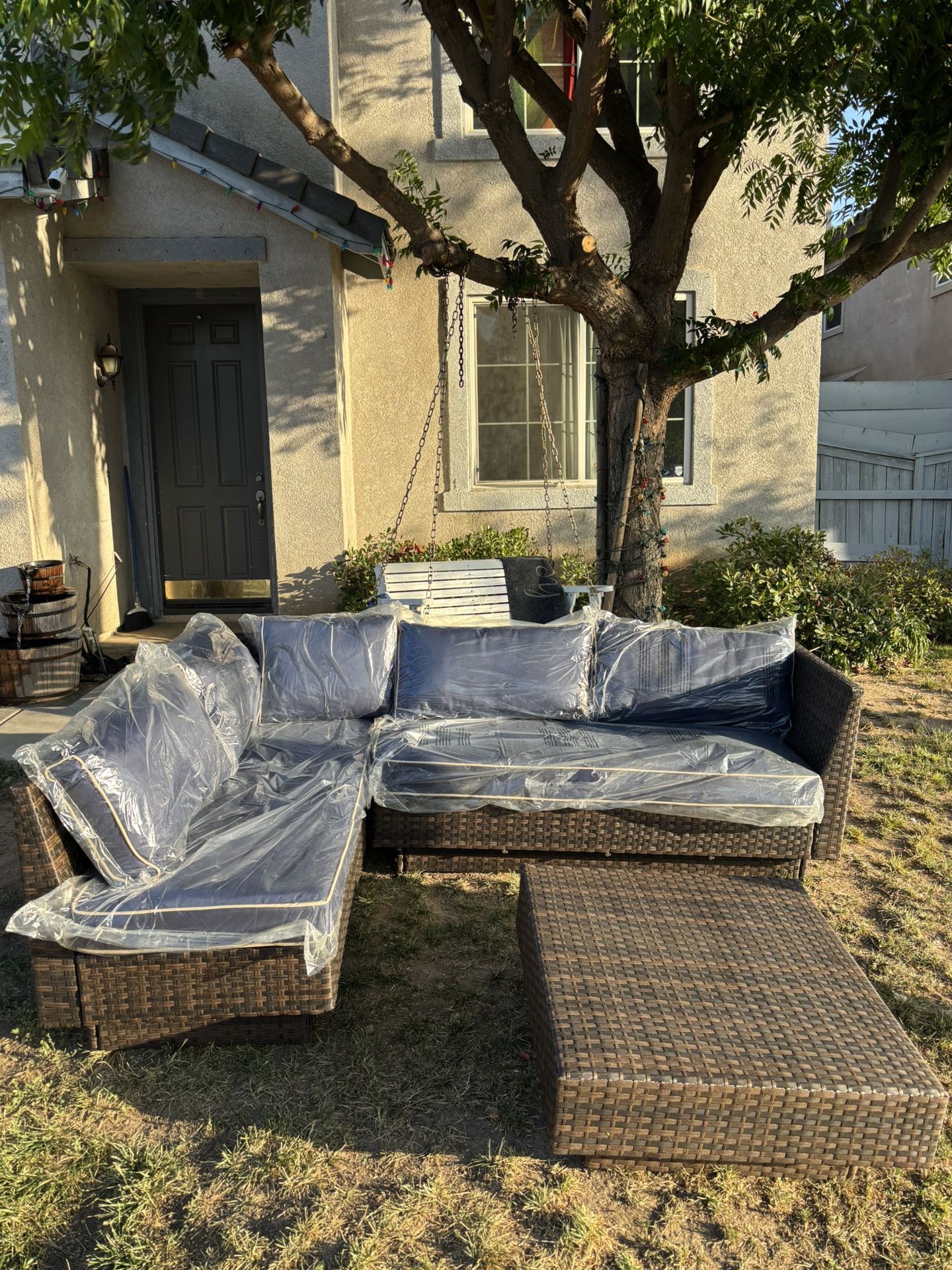 L Shaped Patio Furniture Set Outdoor Patio Furniture With Coffee Table 