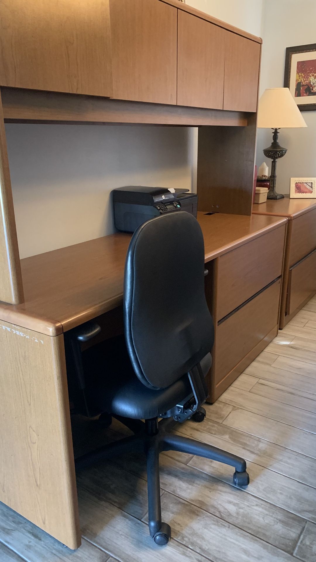 Desk And File Cabinet