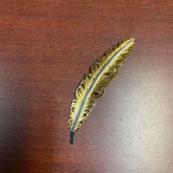 Nuevas Plumas Chapeada En Oro Para Sombrero O Texan