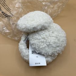 Sherpa Earmuffs -cream- Foldable- Thermal Ear Covers