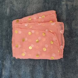 Pink And Gold Poka Dotted Wrap
