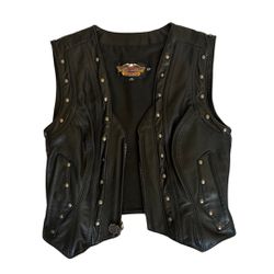 Vintage Harley Davidson Leather Vest 