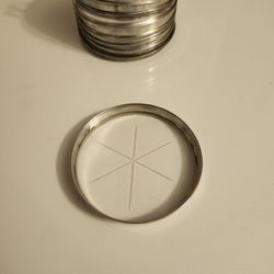 Vintage Sterling Silver Cut Glass Coaster Set