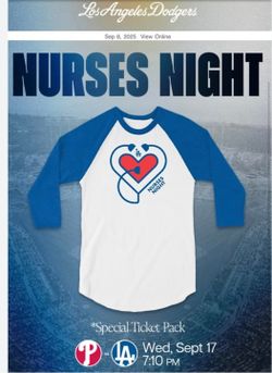 Dodgers Nurse's Night Shirt