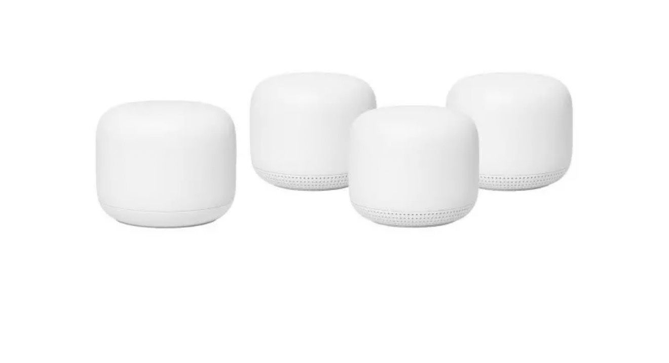Google Google Nest Wifi Router AC2200 Smart Mesh Wi-Fi Router 4 pack