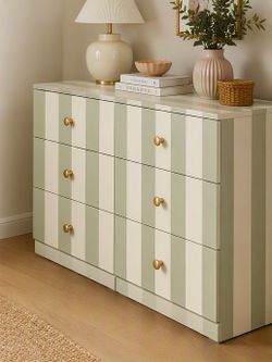 Beautiful dresser strips painted/ custom