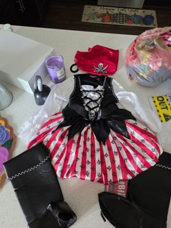 Girls 6x Pirate costume