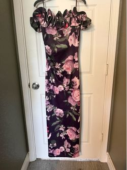 Floral Off the Should Ruffle Maxi Dress
