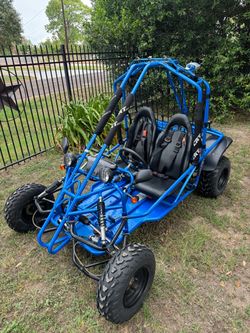 GRT Moto Blue Two-Seat Go Kart