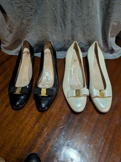 Two pairs of Salvador Ferragamo boutique like new