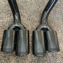 AMG G Class (G63 and G65) all black Quad Exhaust tips (AMG logo)
