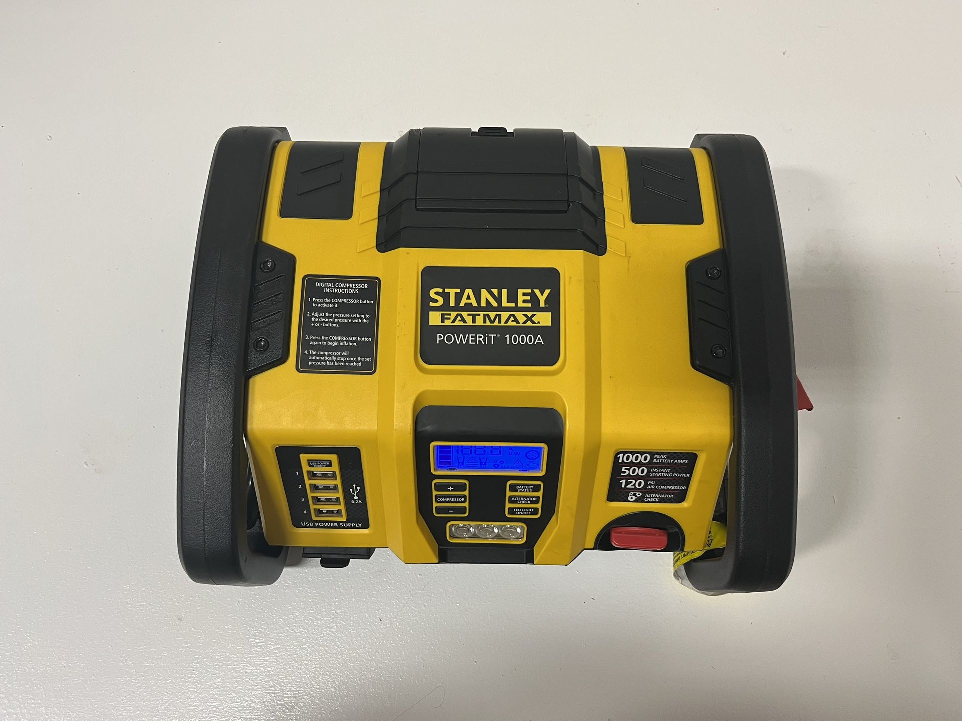 STANLEY FatMax POWERiT 1000A Jump Starter with Air Compressor