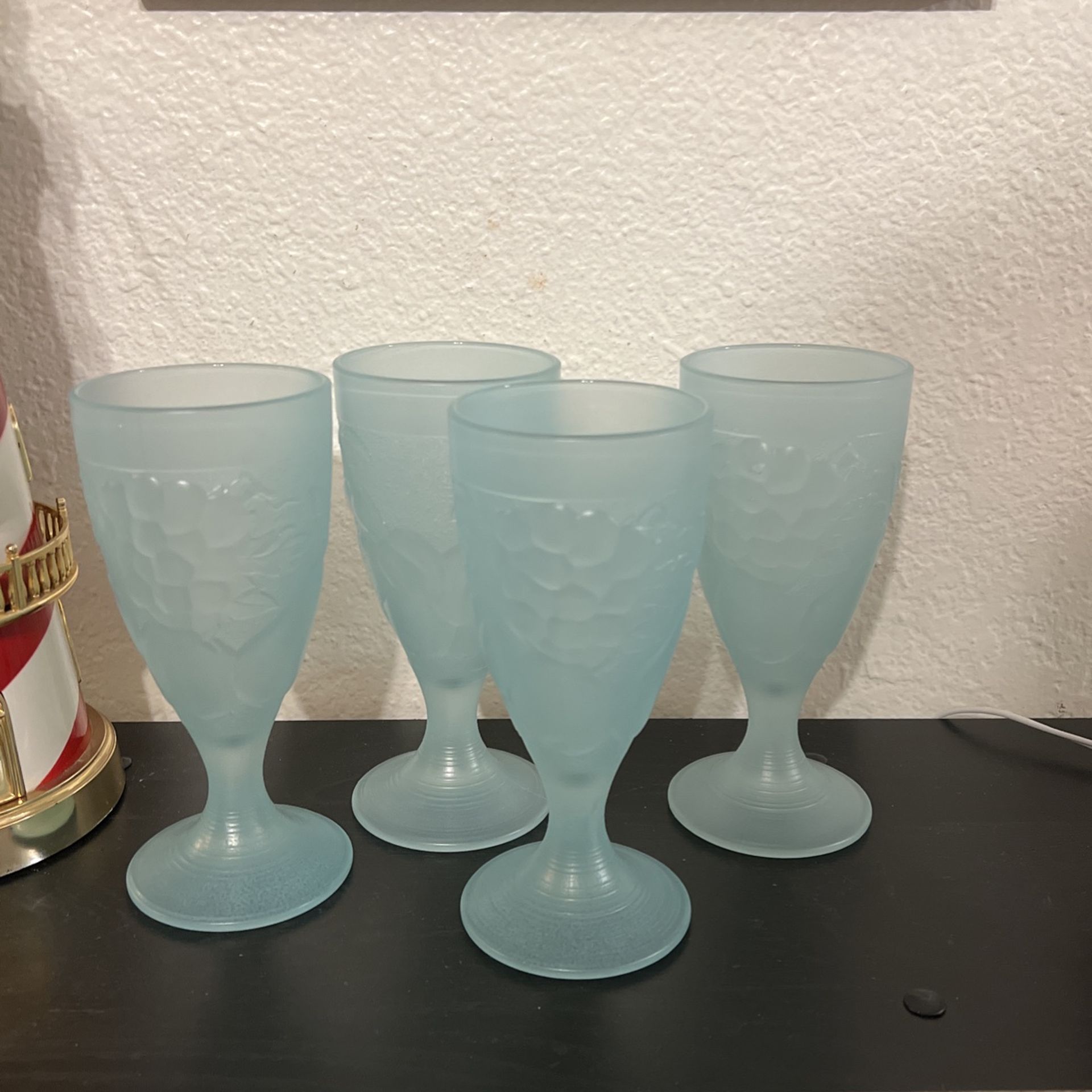 Frosted Glass Set Of 4 Cups