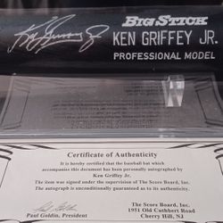Ken Griffey Jr Autographed Baseball Bat